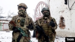“ЧВК Вагнердин” жалданма аскерлери. Соледар, Украина.