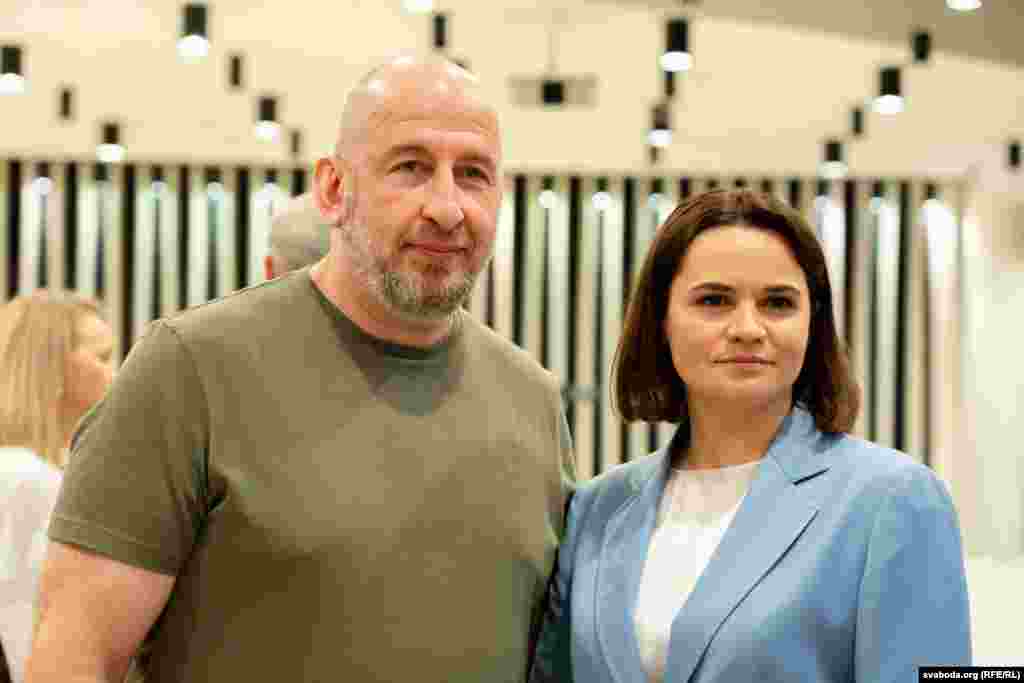 Сьвятлана Ціханоўская з Генадзем Манько, прызначаным кіраўніком Місіі дэмакратычнай Беларусі ў Кіеве