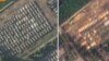 Mai multe fotografii din satelit obținute de Europa Liberă arată că tabăra Wagner din satul Tsel are mult mai puține corturi în 23 august comparativ cu 1 august 2023. 