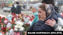 На месте трагедии в Красногорске. 25 марта 2024