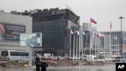 Концертна зала «Крокус Сіті Хол» після теракту, ранок 23 березня 2024 року