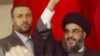 یاسر قرنبش (سمت چپ) در جوانی محافظ دبیرکل حزب‌الله لبنان بوده است