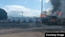 Мунай кампасындагы өрт. Шопоков шаары, Чүй. 20-июнь, 2023-жыл.