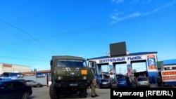Російська військова вантажівка у Криму, архівне фото