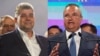 Marcel Ciolacu (dreapta) și Nicolae Ciucă (stânga) ar putea deveni adversari în alegerile prezidențiale. Deocamdată joacă ping-pong cu data alegerilor (colaj Europa Liberă).