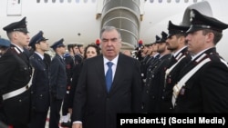 Эмомали Рахмон Рим аэропортунда. 22-апрель, 2024-жыл