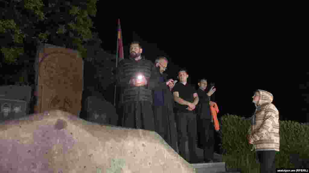Villagers look on during a ceremony in Tavush. During the murderous yearslong campaign that took place during World War I, a majority of the Ottoman Empire’s prewar Armenian population was either expelled or killed. 