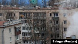 Санкт-Петербургдагы дрон кулап түштү делген имарат, 2-март 2024-жыл.