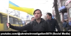 Активіст Геннадій Афанасьєв. Мітинг 8 березня 2014 року в Сімферополі