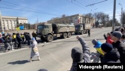 Мітинг в Херсоні, 20 березня 2022 року