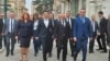 Бугарската делегација на отворањето на културниот центар во Битола. 