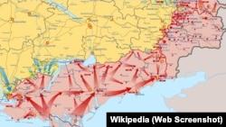Карта бойових дій на Херсонщині, 5 жовтня 2022 року