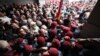 Armenia - Riot police clash with opposition supporters blocking the Foreign Ministry building in Yerevan, May 24, 2022.
