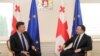 შეხვედრა საქართველოს მთავრობის ადმინისტრაციაში: ევროპარლამენტის საგარეო ურთიერთობათა კომიტეტის თავმჯდომარე დევიდ მაკალისტერი, საქართველოს პრემიერ-მინისტრი ირაკლი ღარიბაშვილი. 