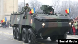 Unul dintre cele 44 de vehicule blindate Piranha 3 ale Armatei Române s-a scufundat în Dunăre.