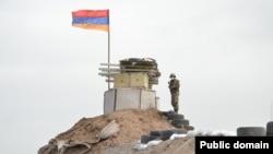 Armenia - An Armenian army post on the border with Azerbaijan.
