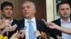 Opozicioni lideri Andrija Mandić, Srđan Milić i Nebojša Medojević, foto: Savo Prelević, 2011.
