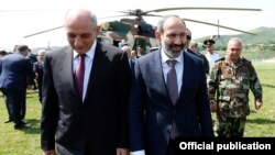 Հայաստանի վարչապետ Նիկոլ Փաշինյան և Արցախի նախագահ Բակո Սահակյան, հունիս, 2018թ․