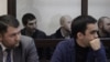 Фігуранти «справи Хізб ут-Тахрір». Зліва направо: Рефат Алімов, Арсен Джеппаров, Вадим Сірук, Крим, Сімферополь, 4 грудня 2017 року