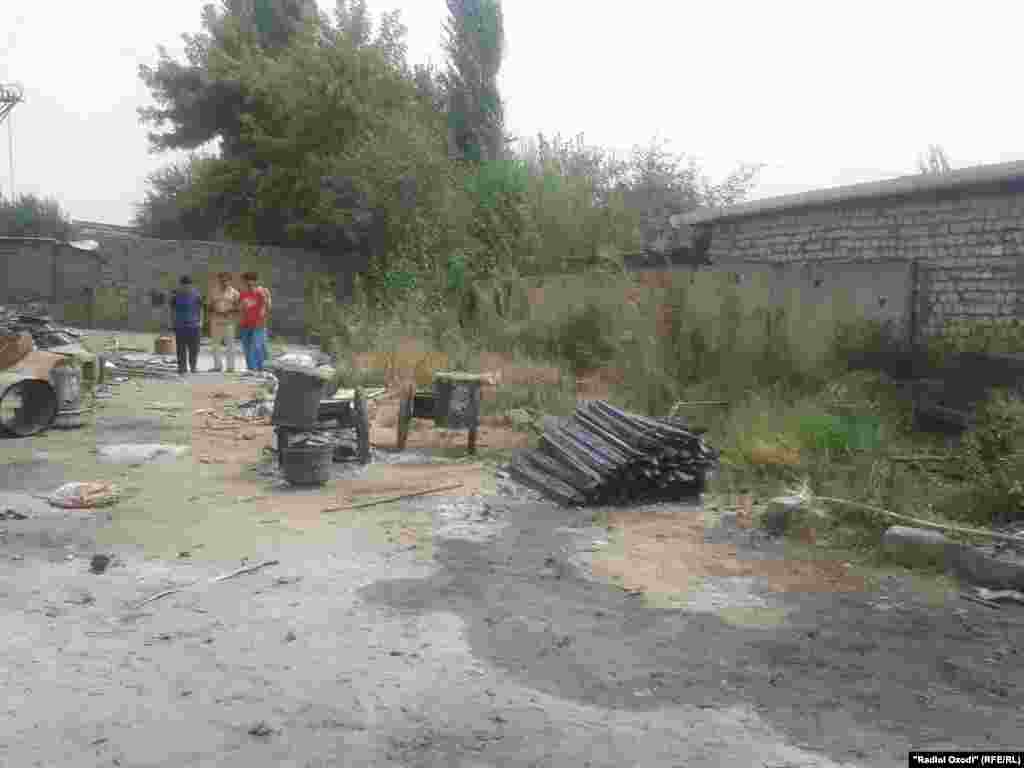 After blast of ammonium chloride.