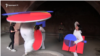 Armenia -- A scene from an experimental street performance in Yerevan. 02Nov.,2019 