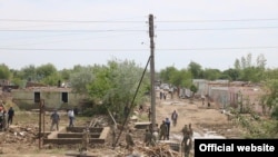 Сардабадагы кырсыктан кийинки көрүнүш. 