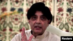 چودری نثار علی خان، وزیر کشور پاکستان