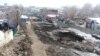 Ош. На месте будущего моста. Март 2014 года.