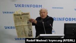 Академік Петро Вольвач на пресконференції з приводу відновлення діяльності Крайової ради українців Криму, 28 вересня 2020 року