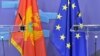 Zastave Evropske unije i Crne Gore u sjedištu EU u Briselu 