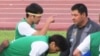 "Talyp Sporty" we "Altyn Asyr" komandalarynyň duşuşygyndan bir pursat. 22-nji maý, 2012-nji ý. 