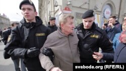 Акція на підтримку затриманих під час Дня Волі у Мінську, 26 березня 2017 року