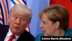 Дональд Трамп та Ангела Меркель