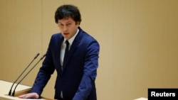 Грузия парламентинин төрагасы Иракли Кобахидзе. 18-ноябрь, 2016-жыл.