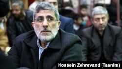 اسماعیل قاآنی، فرمانده کنونی نیروی قدس سپاه، در مراسمی در تهران در دی ماه ۹۳