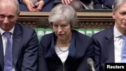 Premierul britanic Theresa May în Parlament, Londra, 15 ianuarie 2019 