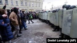 Протестная акция в Петербурге 31 января.