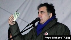 Міхеїл Саакашвілі під час виступу 6 грудня 2017 року