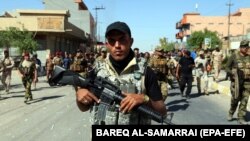 یکی از اعضای حشد شعبى در جنوب کرکوک