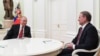 Зустріч російського президента Володимира Путіна з українським політиком Віктором Медведчуком (праворуч). Москва, Кремль, 10 березня 2020 року