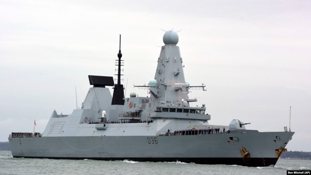 Nava britanică HMS Destroyer.