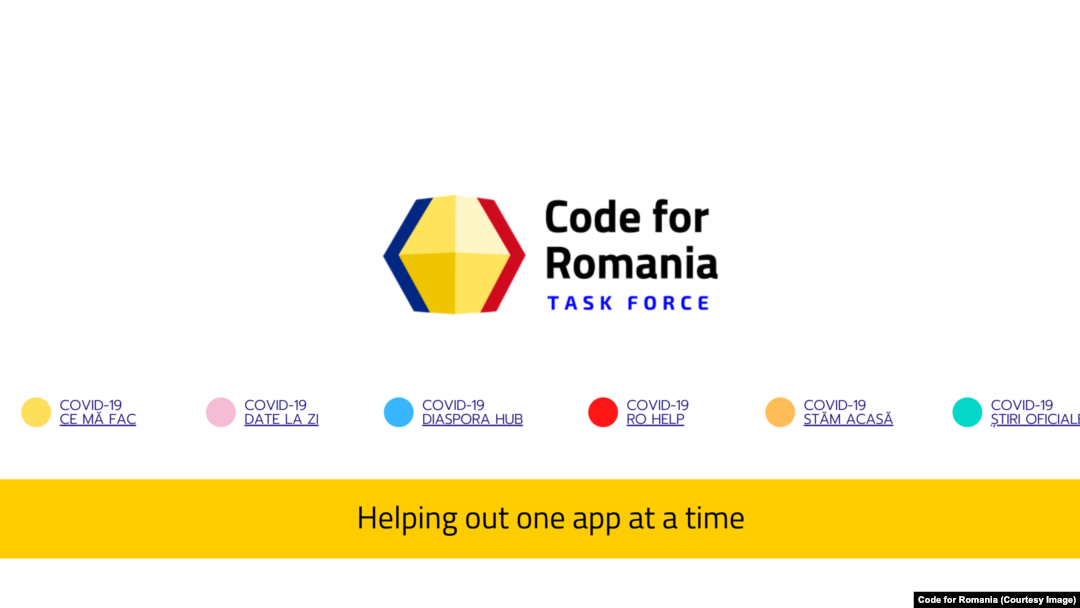 Voluntarii Code for Romania au creat plaformele de distribuție a informațiilor oficiale despre pandemie.