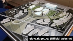 Фото об'ємного проекту нового аеровокзалу Сімферополя, представленого південно-корейською компанією