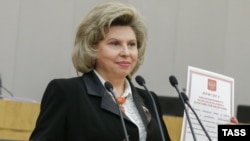 Russia -- New presidential human rights ombudsman Tatyana Moskalkova at the State Duma plenary meeting, Moscow, April 22, 2016
