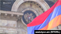The Armenian Parliament building in Yerevan
