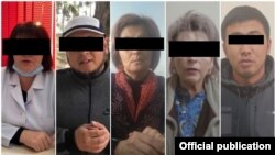 Жалган маалымат таркатты деп кармалгандардын бир бөлүгү. Улуттук коопсуздук боюнча мамлекеттик комитет берген сүрөттөр.