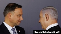 Анджэй Дуда і Біньямін Нэтаньягу, архіўнае фота