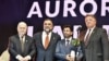 «Ավրորա» նախաձեռնության համահիմնադիրները և մրցանակի 2019 թվականի դափնեկիր եզդի ակտիվիստ Միրզա Դինային, հոկտեմբեր, 2019թ.