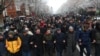 Armenia -- Opposition supporters demonstrate in Yerevan to demand Prime Minister Nikol Pashinian's resignation, February 2021.
