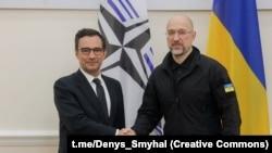 Денис Шмигаль (праворуч) і Маркос Перестрелло дійшли згоди, що Європа, Сполучені Штати та Україна повинні працювати разом «для встановлення справедливого та тривалого миру», заявив прем’єр